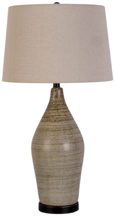 Classy Living 2-Piece Serene Stone Natural Table Lamp Set-0