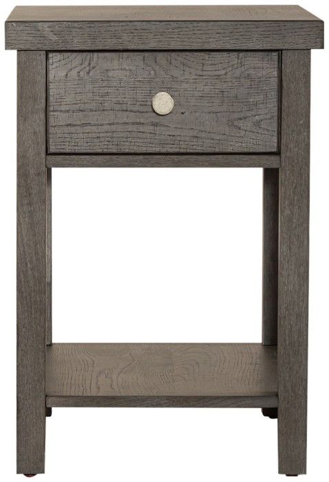 Liberty Furniture Modern Farmhouse Dusty Charcoal Chairside Table-2