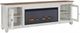 Legends Home Americana Brown/White 86" Fireplace Console-3