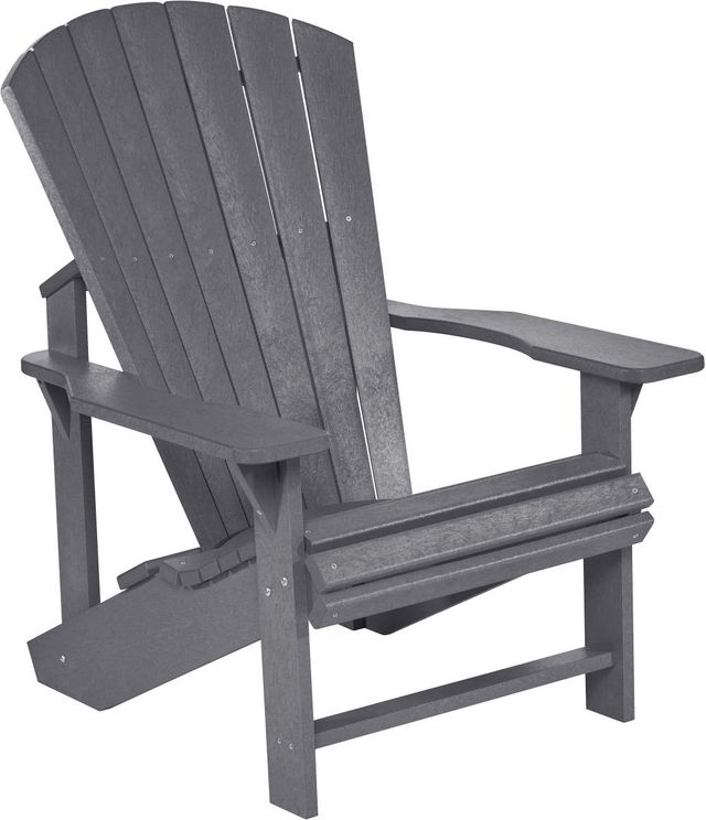 C.R. Plastic Generation Line Slate Grey Classic Adirondack Outdoor Chair-0