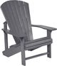 C.R. Plastic Generation Line Slate Grey Classic Adirondack Outdoor Chair-0