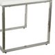 A & B Home White Side Table with Silver Frame -1