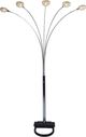 Crown Mark Half Moon Black/Chrome Floor Lamp-0