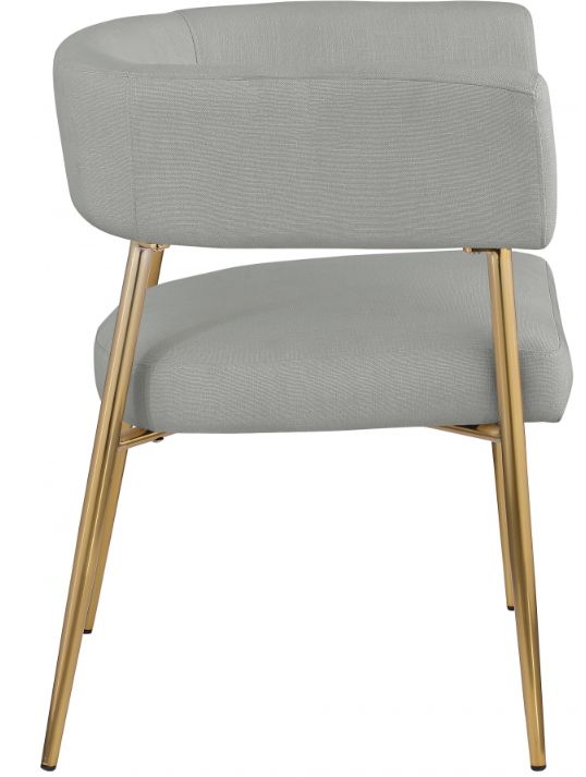 Meridian Furniture Creston Gray/Gold Dining Chair-2