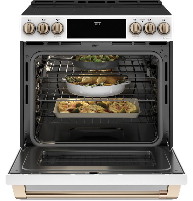 Café™ 30" Matte White Slide In Electric Range-2