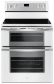 Whirlpool® 30" Freestanding Double Oven Electric Range-White Ice