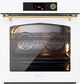 Ilve Nostalgie II 30” White Pyrolytic Single Electric Wall Oven with Brass Trim-0
