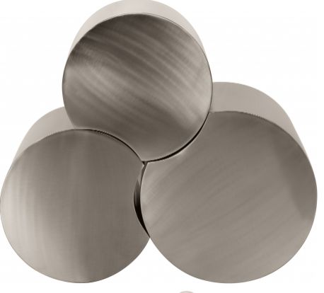 Meridian Furniture Dimple 3-Piece Brushed Silver 20" Modular Nesting Table Set-2