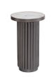 Bassett Mirror Dillon Antique Zinc/White Accent Table-0
