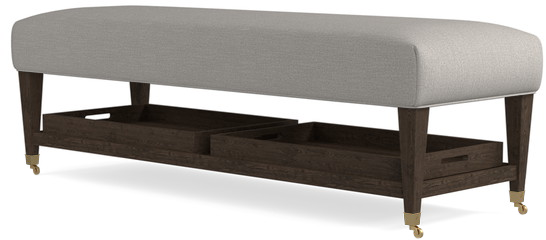 Bassett® Furniture Kara Rectangular Ottoman with Tray-0