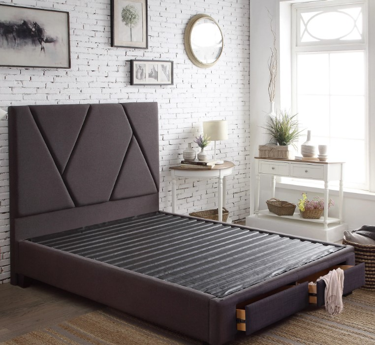 Legends Home Modern Dark Brown Storage Panel Bed - Thumbnail 3