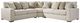 Benchcraft® Ballyton 3-Piece Sand Curved Sectional-0