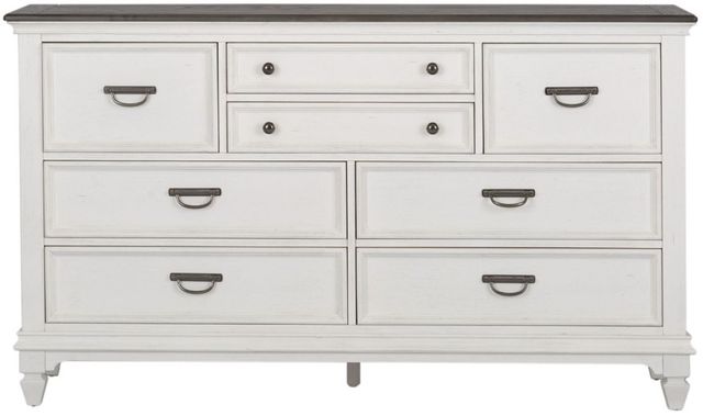 Liberty Furniture Allyson Park Charcoal/Wirebrushed White 66" Dresser-2