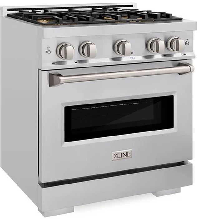 ZLINE 30" 4.2 cu. ft. Dual Fuel Range with 4 Burner DuoPro™ Cooktop and Electric Convection Oven in Stainless Steel -2