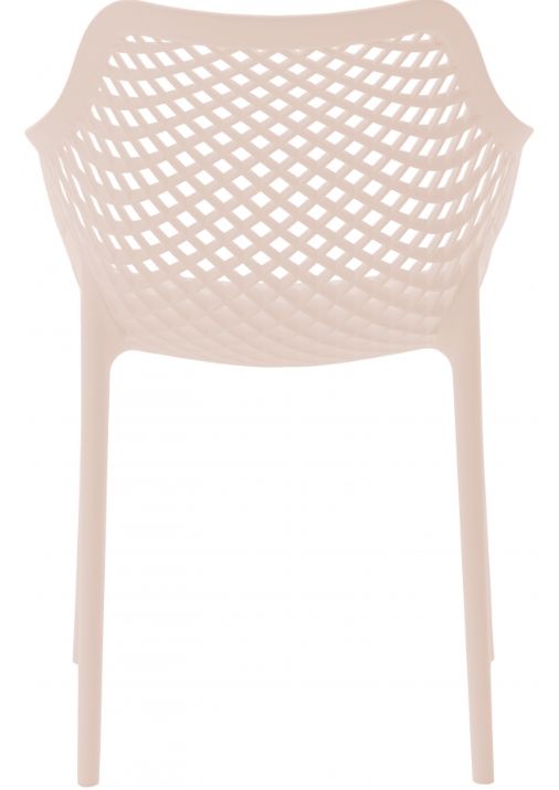 Meridian Furniture Mykonos Pink Plastic Outdoor Patio Dining Chair-3
