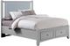 Vaughan-Bassett Bonanza Blue/Gray Queen Upholstered Panel Storage Bed-0