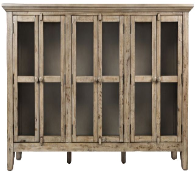 Jofran Inc. Rustic Shores Watch Hill Brown Gray 6-Door Accent Cabinet-0