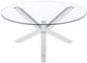 Coaster® Kenzie Tempered Glass Top Coffee Table with Chrome Base-2