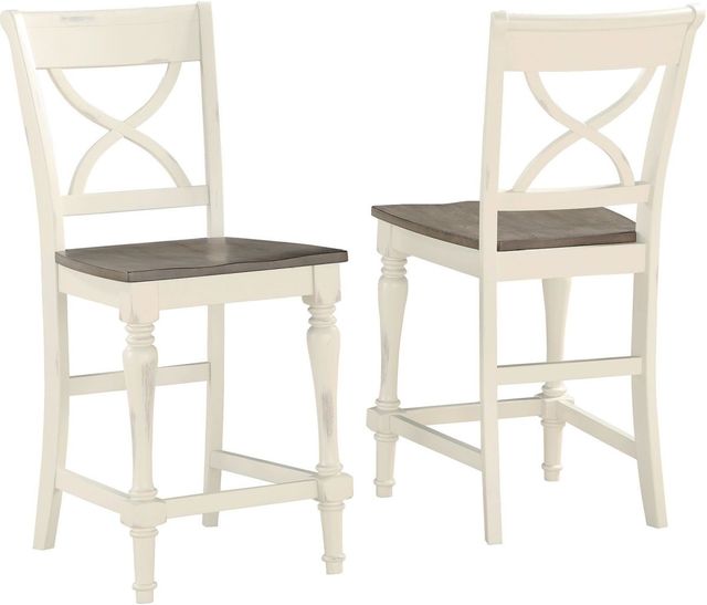 Winners Only® Torrance Gray/White Bar Stool-2