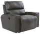La-Z-Boy® Maddox Slate Leather Manual Reclining Chair and a Half-0