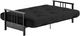 dhp furniture® Harlow Black Futon with Arms-2