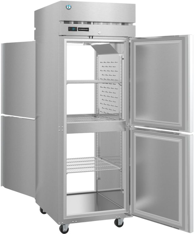 Hoshizaki Steelheart® 28" 24.2 Cu. Ft. Stainless Steel Pass Thru Commercial Refrigerator with Lock-3