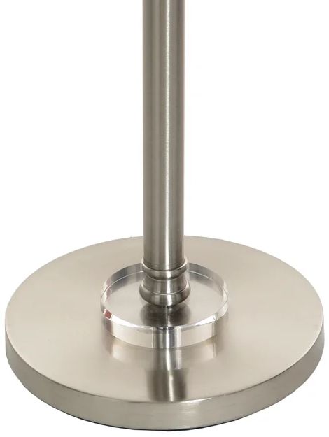 Stylecraft Brushed Nickel and Silver Glass Floor Lamp-3