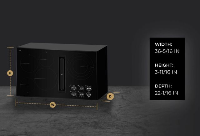 JennAir® 36" Black Electric Downdraft Cooktop-1