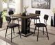 Furniture of America® Dicarda Distressed Walnut Counter Height Dining Table with Sand Black Top -1