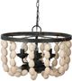 A & B Home White Small Beaded 4-Light Chandelier-1