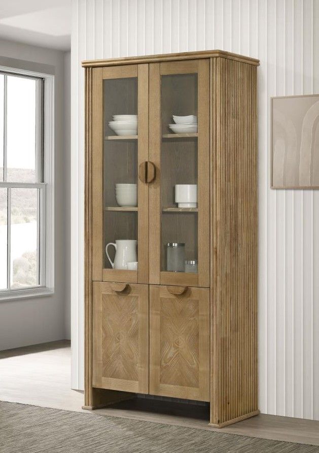 Coaster® Adina Distressed Light Brown Display Cabinet-11