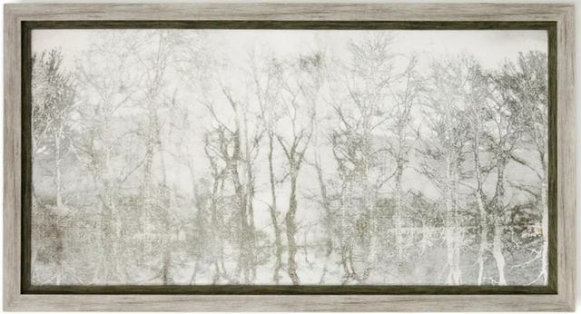 Stylecraft Shimmering Trees Gray/Off-White Wall Art -0