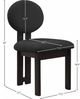 Meridian Furniture Napa Black Boucle Upholstered Dining Chair-4