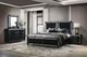 Coaster® Ravenne 4-Piece Black California King Upholstered Panel Bedroom Set with LED-1