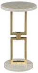 Century® Grand Tour Furniture Links Crystal Stone Top Accent Table with Antique Brass Base-1