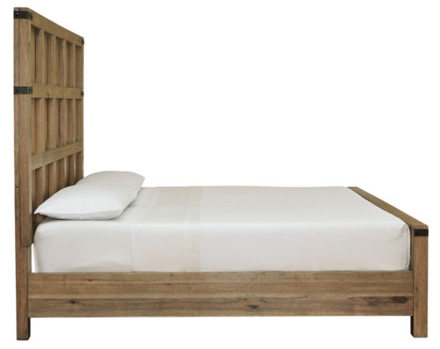 Signature Design by Ashley® Ridgester Light Brown King Panel Bed-4