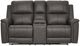Signature Design by Ashley® Beryton Anchor Power Reclining Loveseat with Console and Adjustable Headrest-2