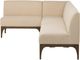 Four Hands Ellington 3-Piece Irving Flax L-Shape Dining Banquette-3