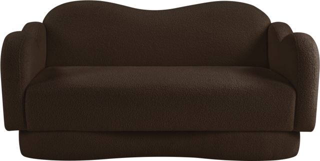 Meridian Furniture Bloom Brown Teddy Fabric Loveseat-1