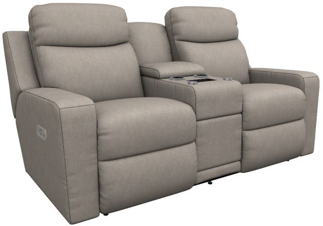 La-Z-Boy® Emmons Ivory Power Reclining Loveseat with Console and Headrest-0
