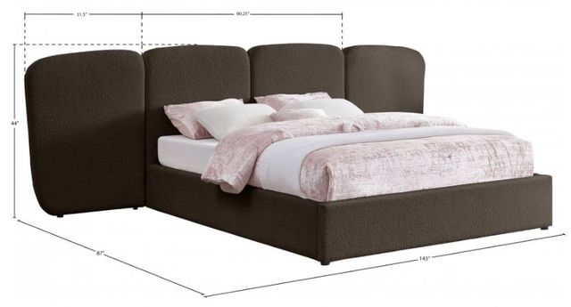 Meridian Furniture Shiloh Brown King Upholstered Panel Bed-3