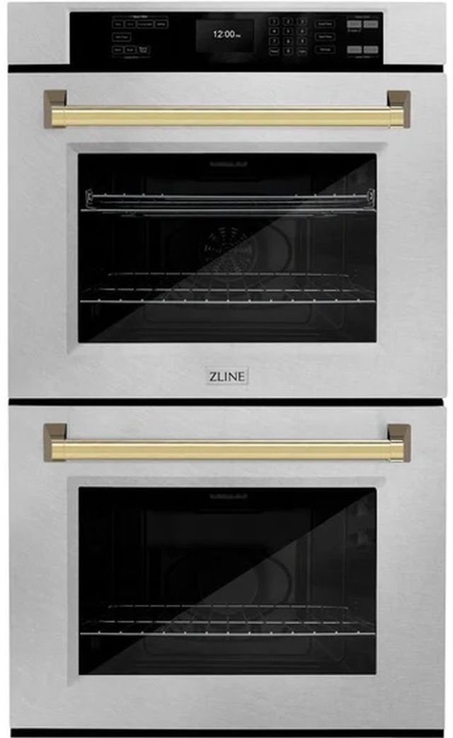 ZLINE Autograph Edition 30" Satin Stainless Steel Double Electric Wall Oven-0