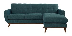 HM Richards Elliot Teal Chaise Sofa