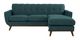 HM Richards Elliot Teal Chaise Sofa-0