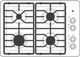 GE® 30" White Built-In Gas Cooktop with Dishwasher-Safe Grates-3