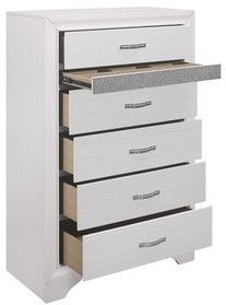 Mazin Furniture Luster White Chest-1