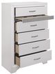 Mazin Furniture Luster White Chest-1