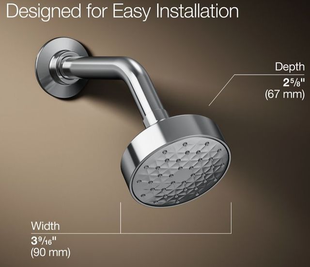 KOHLER® Awaken® G90 Polished Chrome 1.75 GPM Single-Function Showerhead-3