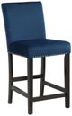 New Classic® Home Furnishings Celeste Blue/Espresso Counter Chair-0