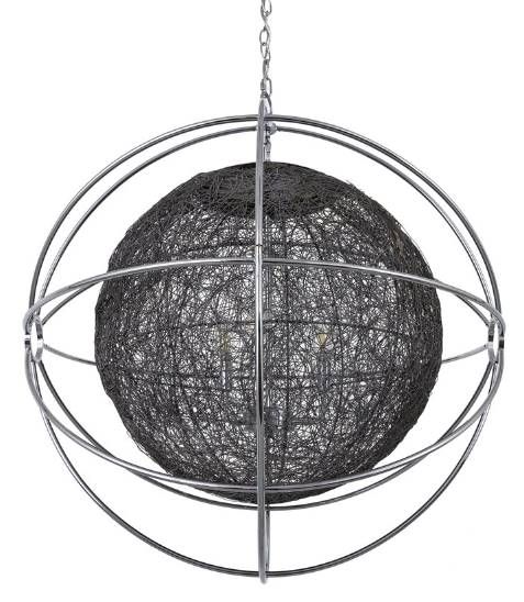 YHD Chrome 3-Light Orb Chandelier-2